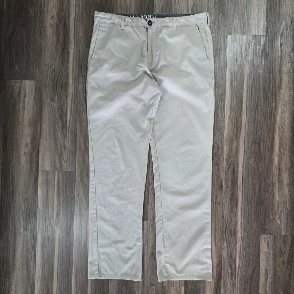 Billabong Carter Straight Leg Chino Pants Mens 36 Khaki Tan M3063CAR